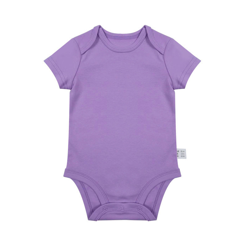 Romper Newborn Clothes 0-1 Years Old Solid Color Jumpsuit Male And Female Baby Baby Onesie