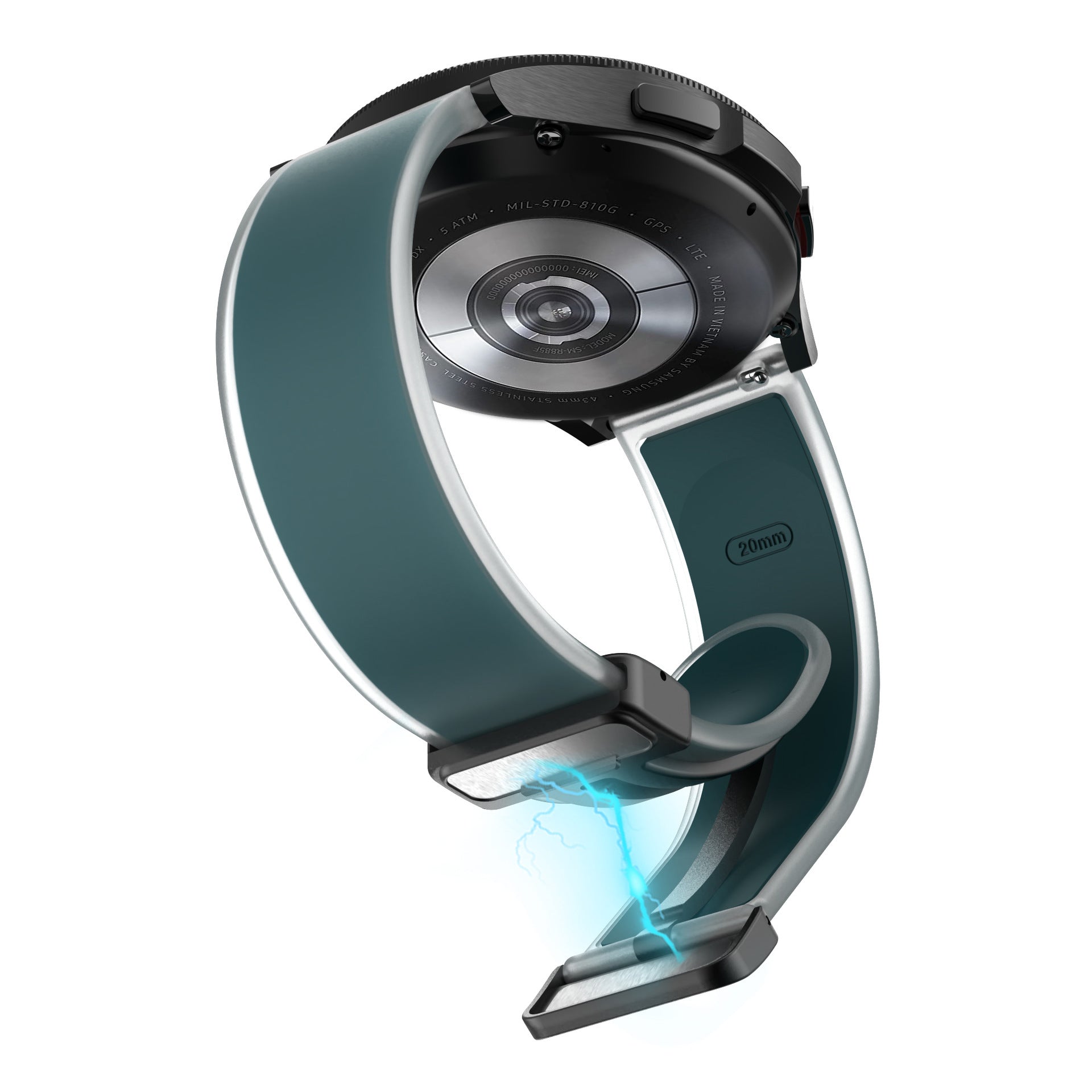 Universal Folding Magnetic Buckle Transparent Silicone Strap