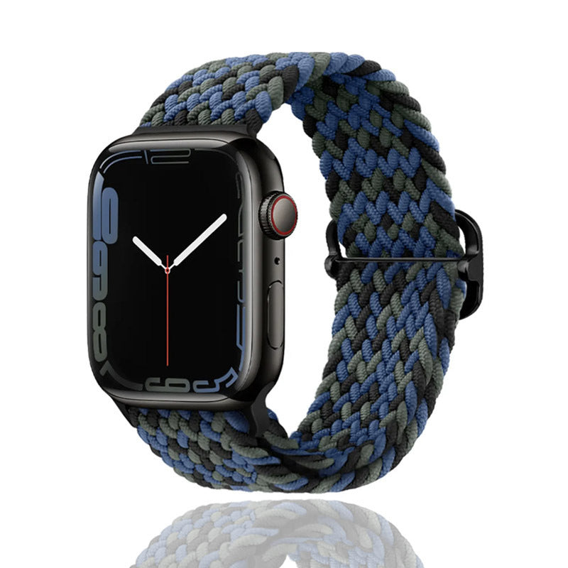 Metal Magnetic Buckle Nylon Braided Stretch Strap