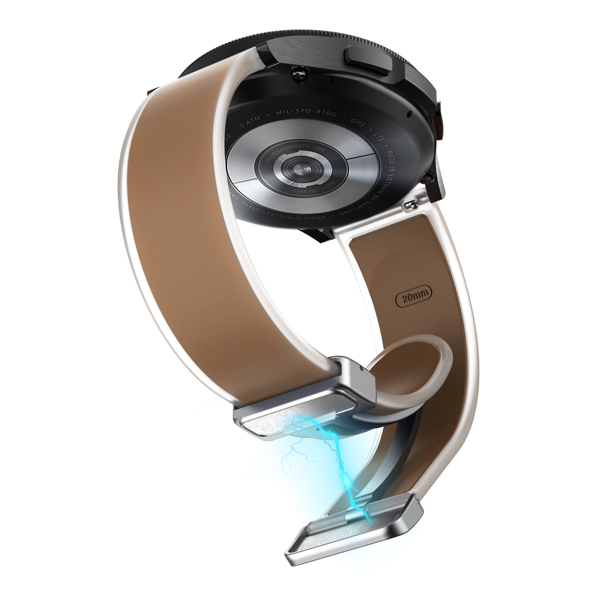 Universal Folding Magnetic Buckle Transparent Silicone Strap