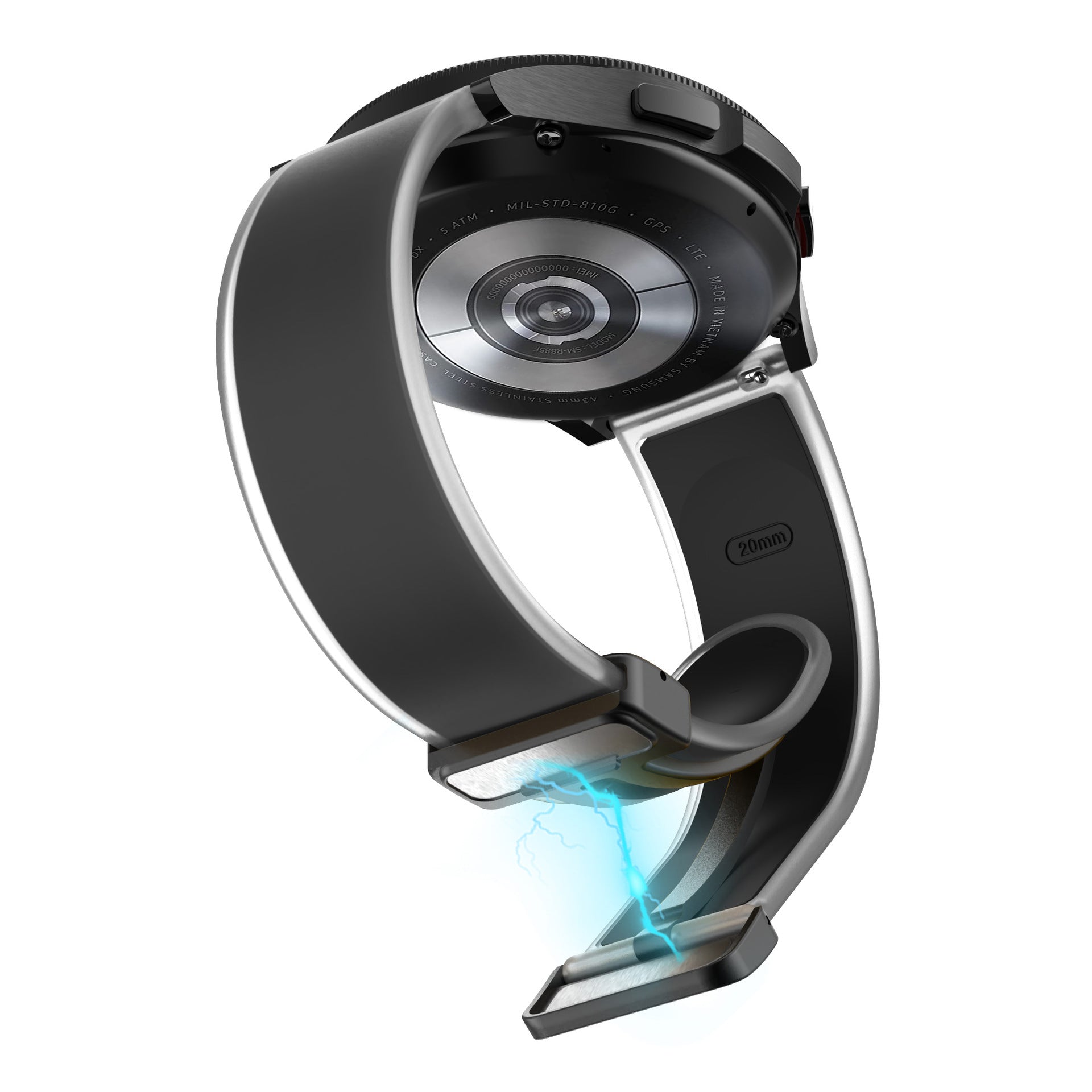 Universal Folding Magnetic Buckle Transparent Silicone Strap