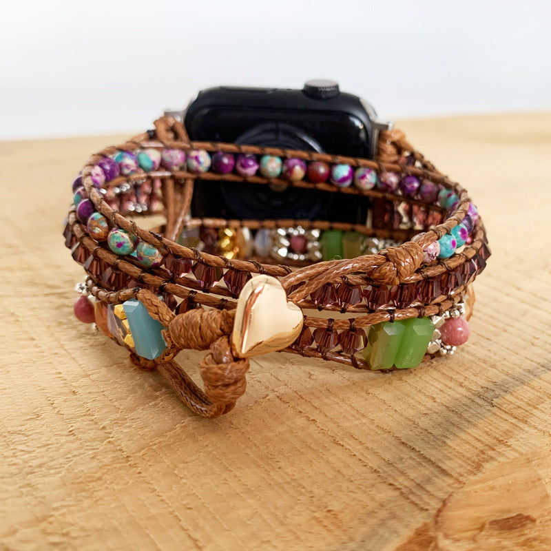 Fashionable Natural Paraffin Thread Multi-layer Hand-woven Strap