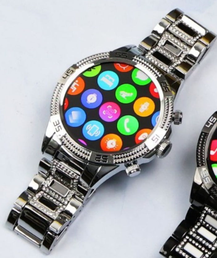 Bluetooth Calling Niche Full Diamond Small Gold Watch